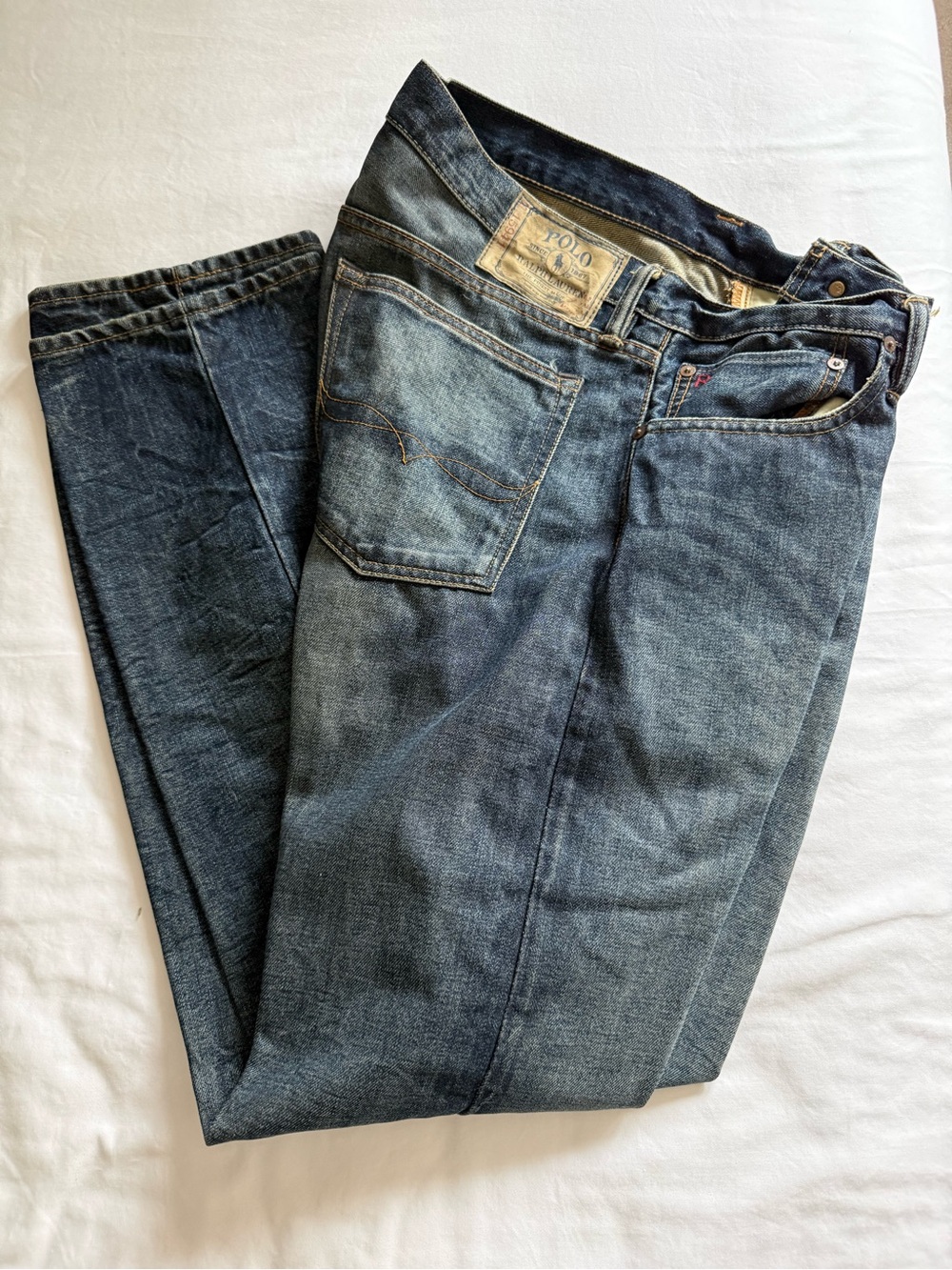 Vintage Polo Ralph Lauren Hampton men’s straight leg jeans like new size 35/32